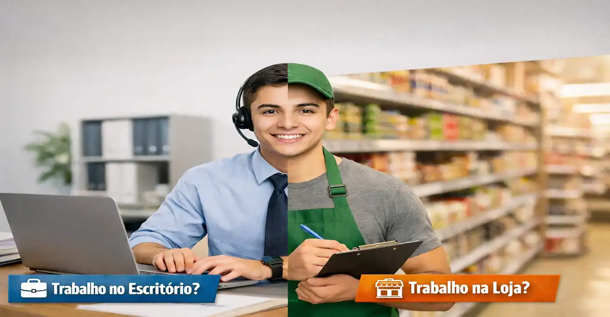 Jovem Aprendiz segurando carteira de trabalho e relógio, simbolizando a dúvida sobre dois empregos