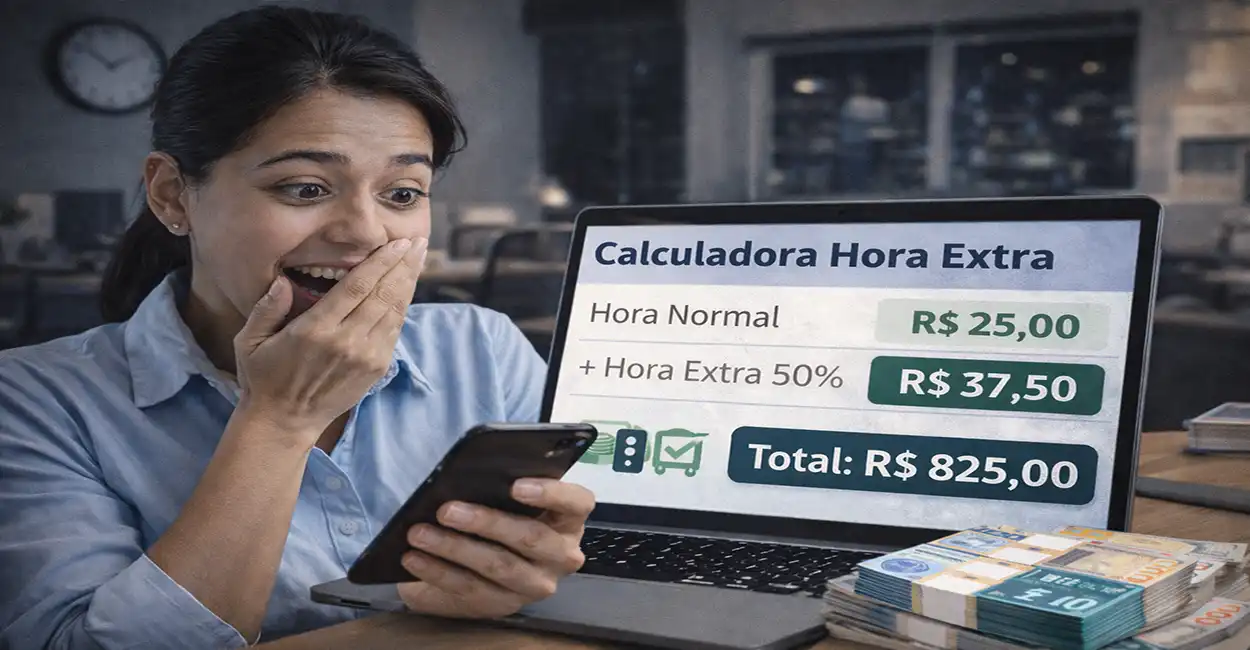 Calculadora de Hora Extra 2026: Calcule Seus Ganhos Adicionais