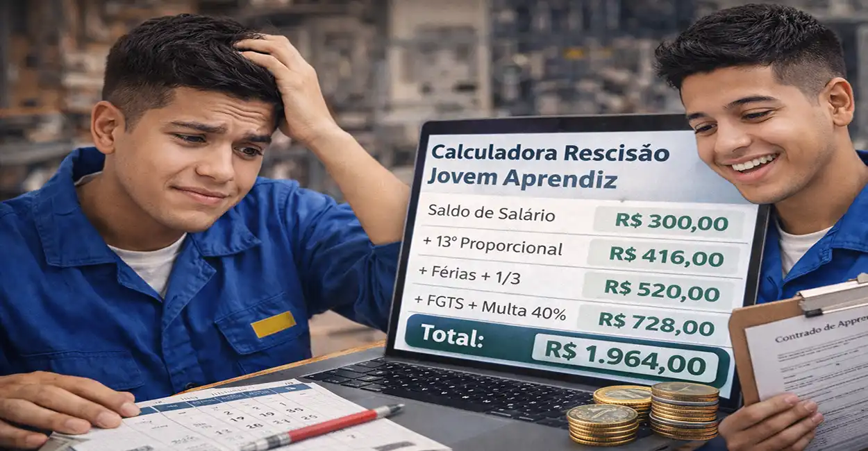 Calculadora de Rescisão do Jovem Aprendiz 2026