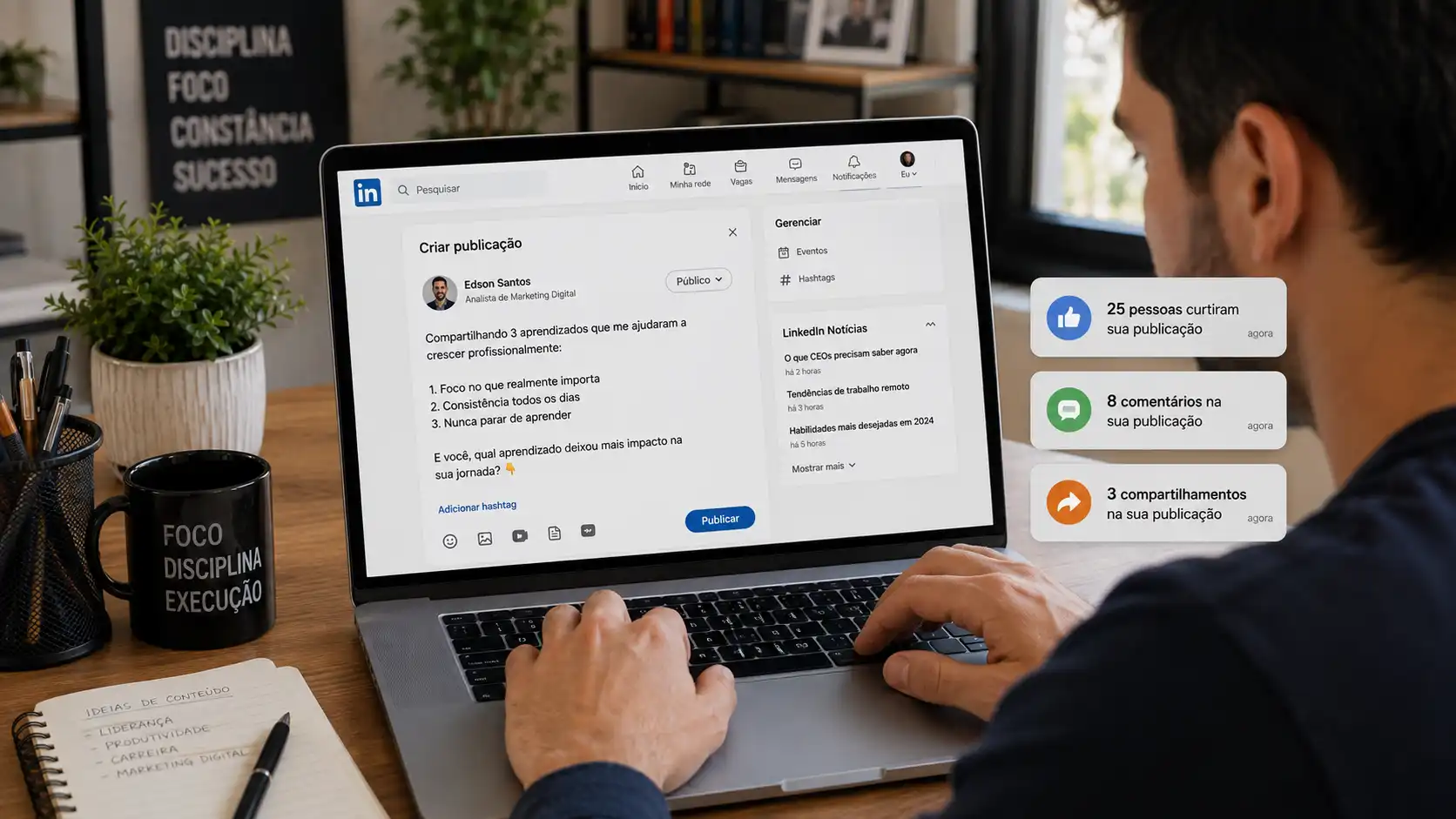 Como Fazer Posts no LinkedIn que Atraem Recrutadores em 2026