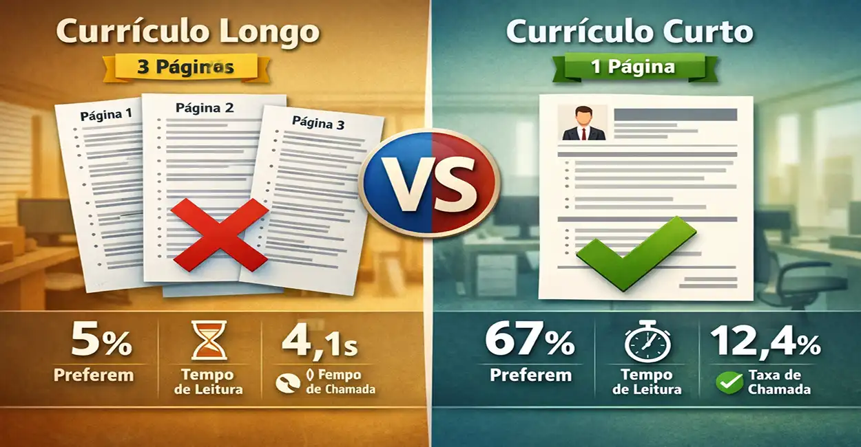 Currículo Longo ou Curto: O Que 500 Recrutadores Revelaram Sobre o Tamanho Ideal em 2026