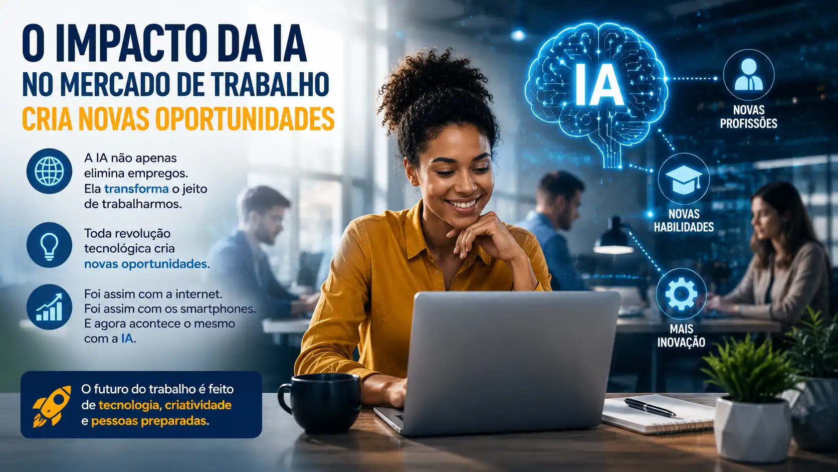 IA criando novas oportunidades de trabalho: profissionais do futuro com inteligência artificial