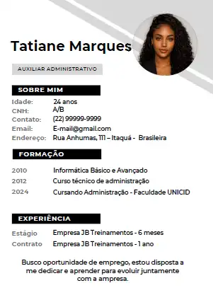 Modelo Administrativo de Currículo com IA