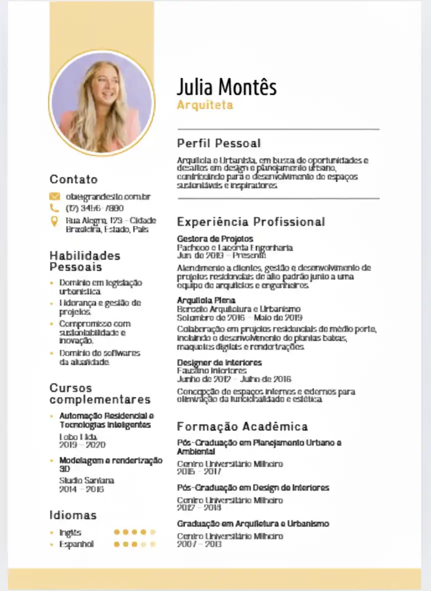 Modelo Executivo de Currículo com IA