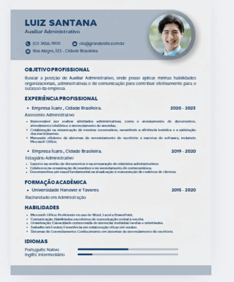 Modelo Moderno de Currículo com IA