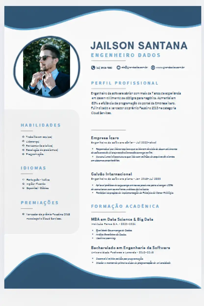 Modelo Profissional de Currículo com IA