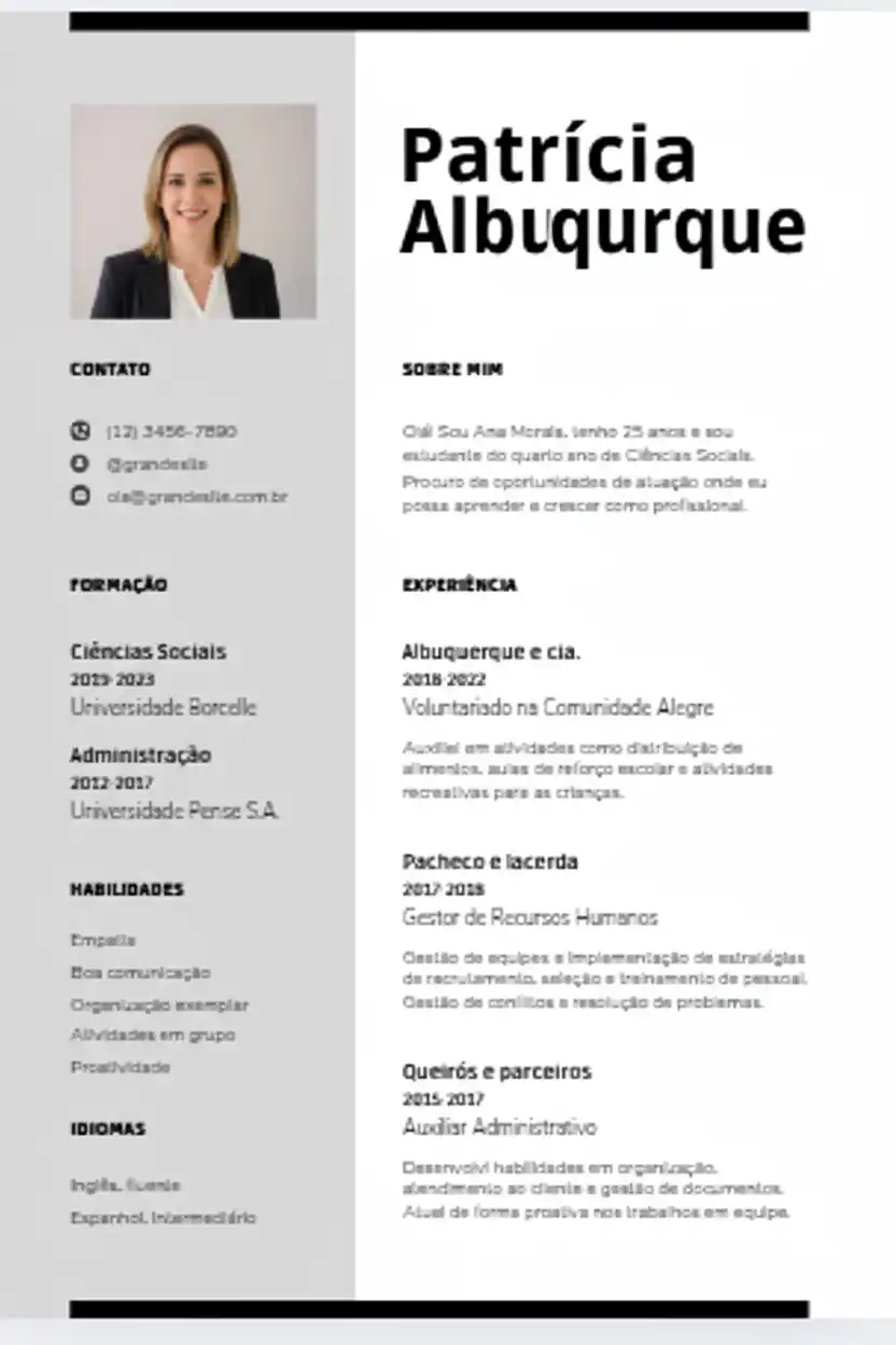 Modelo Tech de Currículo com IA