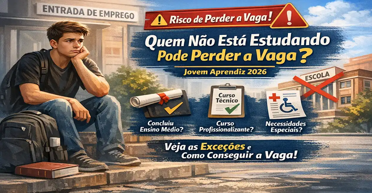 Quem Não Está Estudando Pode Perder a Vaga de Jovem Aprendiz?