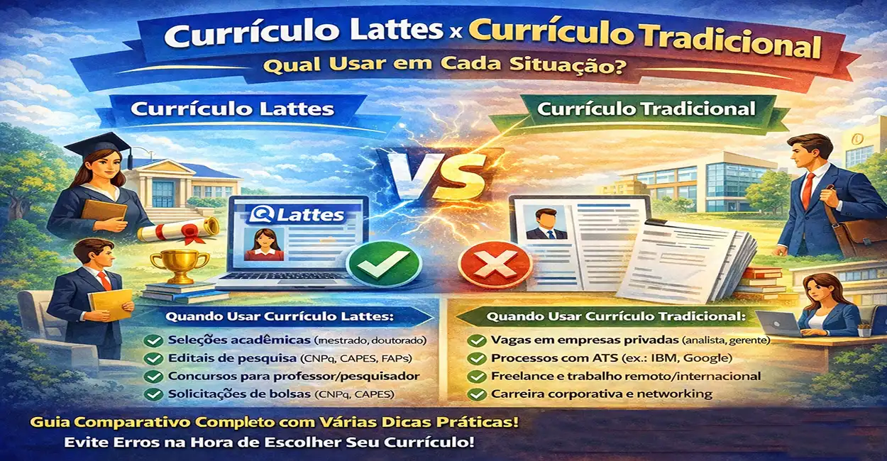 Currículo Lattes x Currículo Tradicional: Qual Usar em Cada Situação