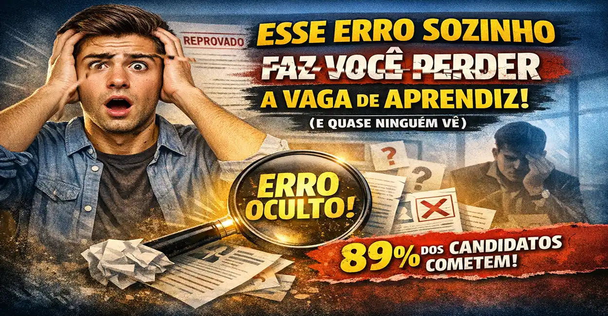 Esse Erro Sozinho Faz Você Perder a Vaga de Aprendiz (E 89% Não Percebem)