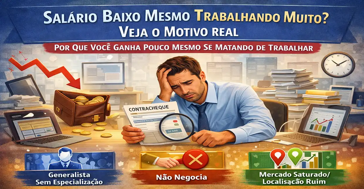 Salário Baixo Mesmo Trabalhando Muito? Veja o Motivo Real