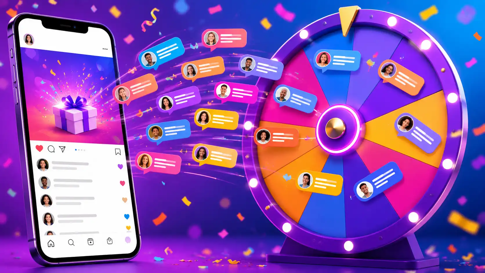 Sorteador de Comentários Grátis | Instagram, Facebook e YouTube